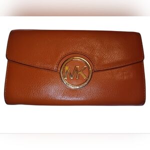 Michael Kors Orange Leather Wallet